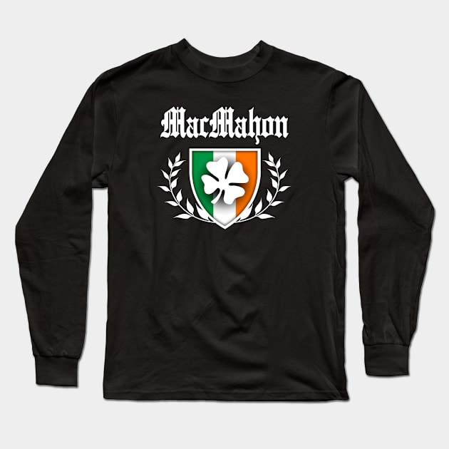 MacMahon Shamrock Crest Long Sleeve T-Shirt by robotface